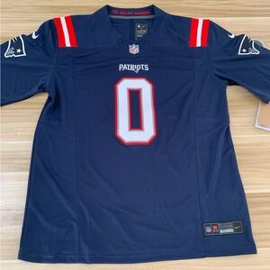 💚Christian Gonzalez Navy Vapor Stitched Jersey